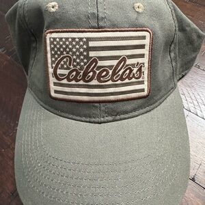 Cabela's Khaki Cap with Flag Patch